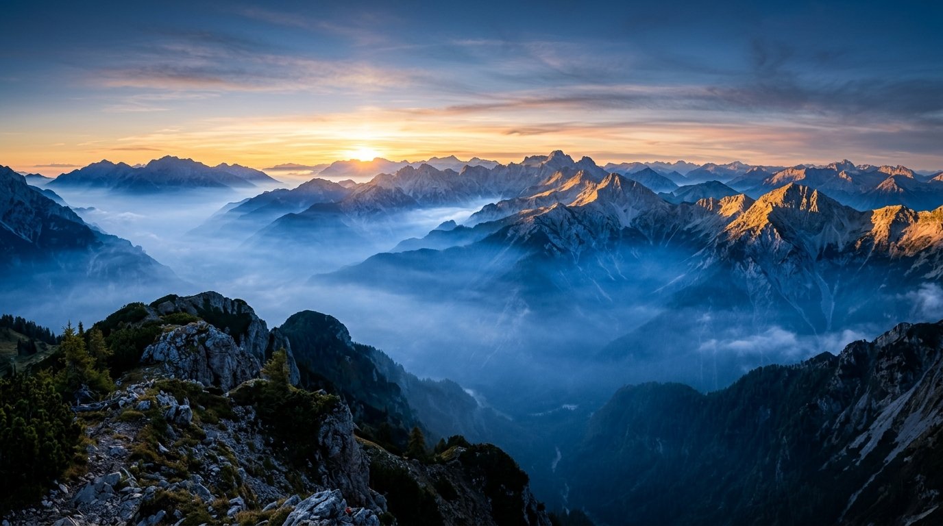 Mountain Sunset Landscape